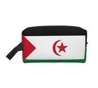 Neceser multifuncional de viaje con la bandera del Sáhara Occidental, bolsa de almacenamiento diario y fitness para cosméticos, papelería y más
