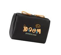 Neceser multiusos con asa, de nailon, a prueba de fugas, organizado, para brochas de maquillaje, esencial, compacto, ideal para viajes, unisex, Black, Mass Beauty