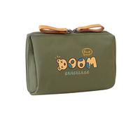 Neceser multiusos con asa, de nailon, a prueba de fugas, organizado, para brochas de maquillaje, esencial, compacto, ideal para viajes, unisex, Green, Mass Beauty