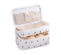 Neceser multiusos con cremalleras bloqueables, plegable, para viajes, organizado, para ropa interior, almacenamiento de cosméticos, Cactus blanco, Mass Beauty