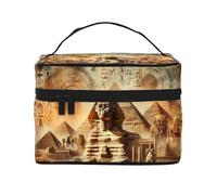 Neceser Organizador con diseño de jeroglíficos del Antiguo Egipto y misterios egipcios, Neceser de Viaje con asa.