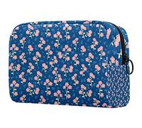 Neceser organizador de cosméticos con forma de flor de mandalas, Multicolor 09, 18.5x7.5x13cm/7.3x3x5.1in, Estuche de belleza