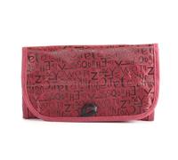 Neceser Organizador de Maquillaje 4-Layer Roll-Up Cosmetic Makeup Pouch Large Capacity Travel Storage Bag Foldable Toiletry Organizer with Hanging Hook(Red)