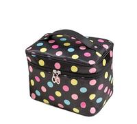 Neceser Organizador de Maquillaje Portable Travel Wash Bag Female Transparent Waterproof Makeup Storage Pouch Large Capacity Cosmetic Organizer Beauty(Black Color Dot)
