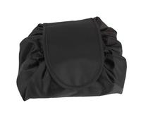 Neceser Organizador de Maquillaje Women Drawstring Cosmetic Bag Travel Storage Makeup Bag Organizer Female Make Up Pouch Portable Waterproof Toiletry Beauty Case(Black)