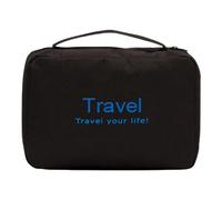 Neceser organizador de viaje, estuche de nailon dividido, impermeable, organizador con 3 compartimentos, organizador de artículos de tocador, contenedor de artículos de tocador para accesorios de