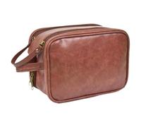 Neceser para hombre - Kit de higiene para hombre | Fundas de viaje Bolsa de afeitar PU | Bolsas De Inodoro De Viaje | Bolsa De Inodoro Portátil De PU para Hombres | Bolsa Cosmética para, marrón, Se