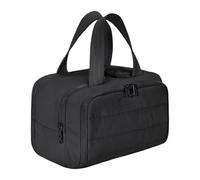 Neceser para mujer, bolsa organizadora ligera y grande de apertura ancha, bolsos de mano para mujer, bolsa de almacenamiento de cosméticos para viajes, champú, Color negro y marrón, Refer to
