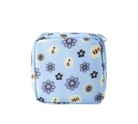 Neceser para Tampones Neceser de Viaje Multifuncional poliéster, Bolsa Almacenamiento portátil for Almohadillas Menstruales y cosméticos, organizadora Maquillaje for Mujer, 1 ud(Blue)