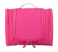 Neceser pequeño Bolsa de Viaje for cosméticos con Gancho, Bolsa de Lavado portátil con Doble Apertura, Bolsa de Almacenamiento for cosméticos Bolsa Maquillaje(Rose)