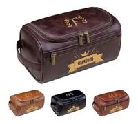 Neceser personalizado para hombre, kit de cuero grabado personalizado, bolsa de afeitado y viaje, regalo para padre, marido, novio o padrinos de boda, perfecto para aniversario