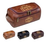 Neceser personalizado para hombres, kit de viaje de piel sintética personalizado con gancho para colgar, regalo para marido, novio, papá, día del padre