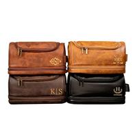 Neceser Personalizado para Marido, Padre e Hijo, Gran Capacidad Personalizada de Cuero de la PU Dopp Kit de Viaje para los Hombres, Regalos de San Valentín para Hombres