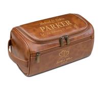Neceser personalizado para papá, marido, abuelo, iniciales con nombre personalizado, kit de piel sintética, bolsa de afeitado de viaje con monograma, ideal para padrinos de boda y regalos de Navidad