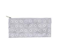 Neceser Plano de Plástico Transparente Impermeable, Panot Barcelona Gris, Estuche para Maquillaje y Cosméticos, 23cm