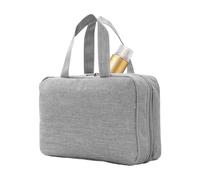 Neceser plegable para mujer, organizador de almacenamiento de maquillaje enrollable, compacto, 4 en 1, impermeable, soporte plegable, portátil para baño y ducha, Gray, Refer to description, Unisex