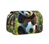 Neceser portátil con estampado de panda para cosméticos, artículos de aseo y cosméticos, bolsas de gran capacidad, uso diario
