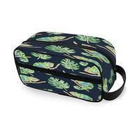 Neceser portátil con hojas de camaleón de animales verdes, bolsa de lavado de viaje, bolsa de cosméticos multifunción, bolsa de maquillaje, bolsa de almacenamiento para mujeres, hombres, niños y