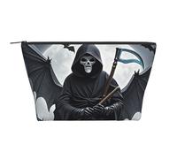 Neceser portátil de gran capacidad, con cremallera, impermeable, organizador de maquillaje, para mujeres y hombres, Murciélago y luna de muerte, Talla única, Organizador de bolsas
