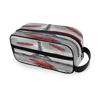 Neceser portátil de la Torre Eiffel de París, paraguas volador, bolsa de lavado de viaje, bolsa de cosméticos multifunción, bolsa de maquillaje, bolsa de almacenamiento para mujeres, hombres, niños y