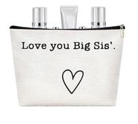Neceser portátil - Grande de Almacenamiento de Viaje, Divertidos Kits de higiene para Maquillaje, cosméticos, Neceser Resistente al Agua, de cumpleaños, Idea de Regalo, Love You Big Sis
