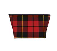 Neceser portátil para cosméticos Clan Wallace, Neceser de Maquillaje de tartán Rojo, Neceser de Viaje para niñas y Mujeres
