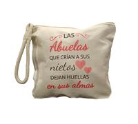 Neceser Portatodo con Frase : Las Abuelas Que crían a Sus Nietos Dejan Huellas en Sus Almas 27x22 cm Regalos Abuela YAYA
