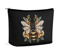 Neceser Queen Bee Flowers de Gran Capacidad, Neceser portátil para Mujer.