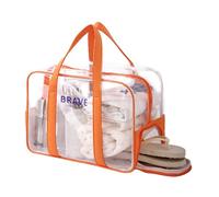 Neceser resistente al agua para viajes, maquillaje, fitness, natación, playa, para mujeres y niñas, Orange