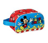 Neceser Safta Escolar Infantil Mediano con Asa de Mickey Mouse Happy Smiles, 260x120x150 mm