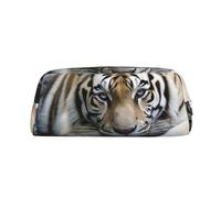 Neceser Tiger Lie On Rock para Mujer y Hombre, Neceser de Viaje, Bolso estético, Estuche Grande para lápices