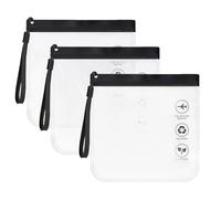 Neceser transparente aprobado por el aeropuerto, bolsa de aseo de 20 x 20 cm, bolsa impermeable de seguridad aeroportuaria, bolsa líquida aprobada para hombre y mujer, transparente, moderno