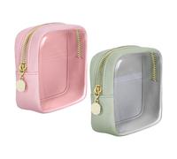 Neceser Transparente De 2 Piezas, Neceser Impermeable, Mini Neceser De Cosméticos, Bolsa De Almacenamiento Portátil, Accesorios De Viaje