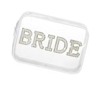 Neceser transparente para despedida de soltera, regalo de boda, boda, maquillaje, organizado, almacenamiento de cosméticos de gran capacidad, Novia, Talla única, Mass Beauty
