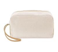 Neceser Unisex Acabado Natural Yute y Algodón. Bolsa Cosméticos. Neceser Viaje. (Crudo)