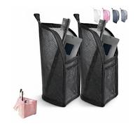 Neceser Vertical, Neceser De Viaje Portátil Y Ligero, Estuche De Malla EVA para Cepillo De Dientes, Organizador De Maquillaje Y Pasta Dental (con Base Vertical)(Black,2PCS)