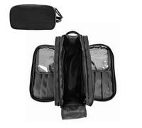 Neceser Yeelan para hombre y mujer, neceser grande con tres ahorros, neceser para colgar, bolsa de aseo para colgar, bolsa de aseo para viajes, uso doméstico, Negro , Pragmatismo