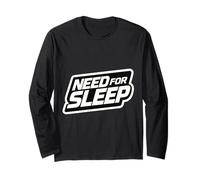 Necesidad de Dormir Privado Cansado Amante de la Siesta Broma Diciendo Manga Larga