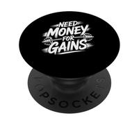 Necesita Dinero para Ganar Gimnasio Fitness Motivación Deporte Gimnas PopSockets PopGrip Adhesivo