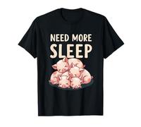 Necesita más sueño: bonito diseño de siesta de lechones Camiseta