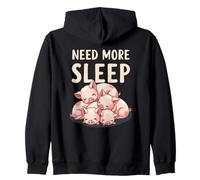 Necesita más sueño: bonito diseño de siesta de lechones Sudadera con Capucha