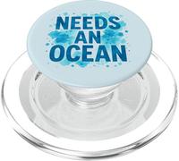 Necesita un océano, Azul, Agua, Olas PopSockets PopGrip para MagSafe