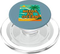Necesita un océano, Olas, Playa y Sol PopSockets PopGrip para MagSafe