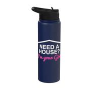 ¿Necesita una casa? I'm your girl Real Estate Agent funny Realtor Stainless Steel Insulated Water Bottle