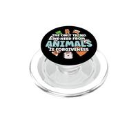 Necesitamos de los Animales es su perdón Derechos de los Animales PopSockets PopGrip para MagSafe
