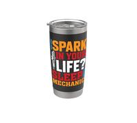¿Necesitas chispa en tu vida? Duerme con un mecánico Vaso térmico de acero inoxidable de doble pared