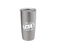 Necesitas Esto En Tu Vida, Cita Chistosa, Letra De Cancion Vaso térmico de acero inoxidable de doble pared