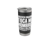 Necesitas Oracion Toca Mi Hombro Cristiano Español Fe Vaso térmico de acero inoxidable de doble pared