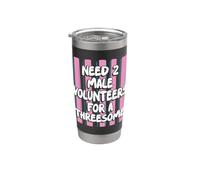 Necesito 2 voluntarios masculinos para un trío divertido Vaso térmico de acero inoxidable de doble pared