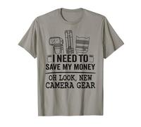 Necesito Ahorrar mi Dinero Oh Mira Nueva fotografía de Equipo de cámara Camiseta